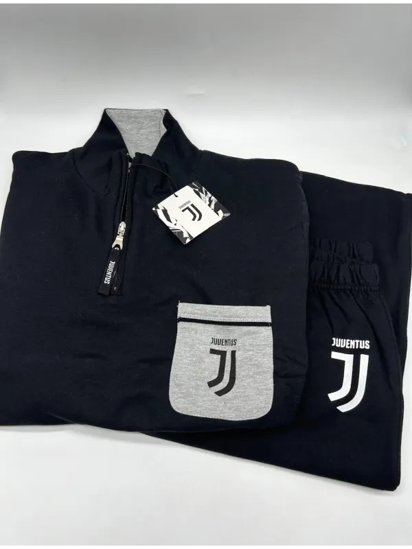 Acquista ora TUTA UOMO FELPA MEZZA ZIP MANICA LUNGA SICEM FC JUVENTUS B2JU14096 su nonsolointimo1994.com