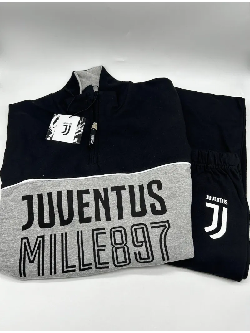 Acquista ora TUTA UOMO FELPA MEZZA ZIP MANICA LUNGA SICEM FC JUVENTUS B2JU14096 su nonsolointimo1994.com