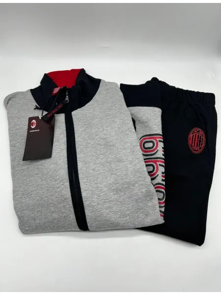 Acquista ora TUTA UOMO FELPA FULL ZIP MANICA LUNGA SICEM AC MILAN B2MI14098 su nonsolointimo1994.com