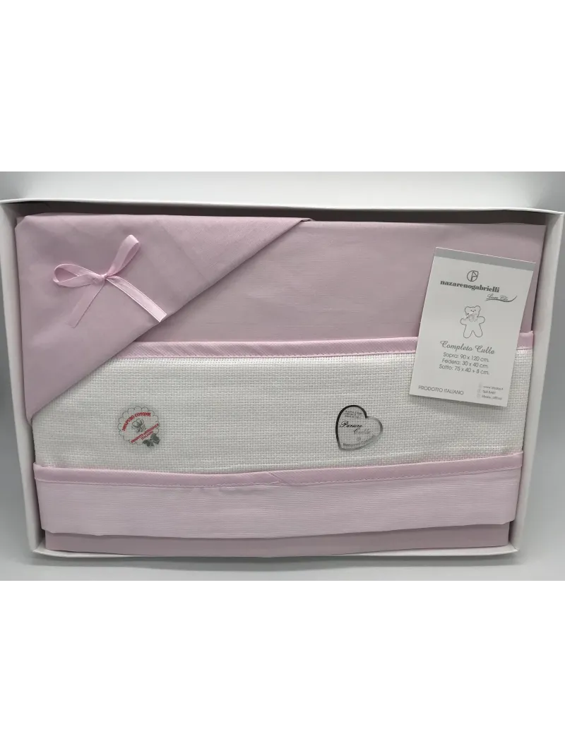 Vendita COMPLETO LENZUOLA CARROZZINO COTONE NEONATO UNISEX BATUFFOLINI