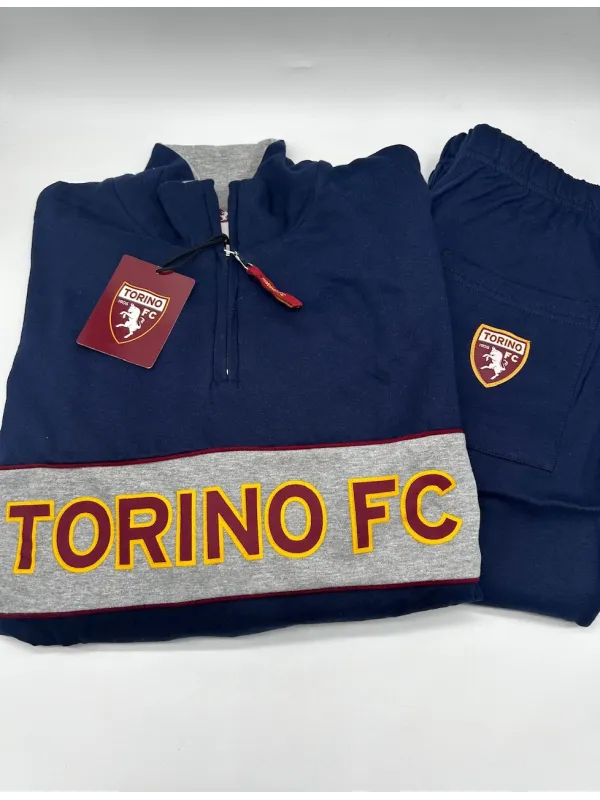 Acquista ora TUTA UOMO FELPA MEZZA ZIP MANICA LUNGA SICEM TORINO FC B2TO14096 su nonsolointimo1994.com