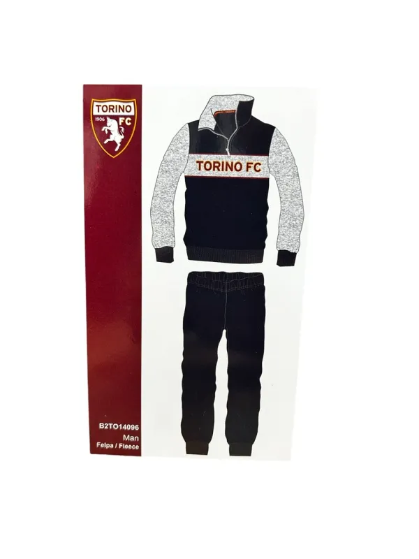Acquista ora TUTA UOMO FELPA MEZZA ZIP MANICA LUNGA SICEM TORINO FC B2TO14096 su nonsolointimo1994.com