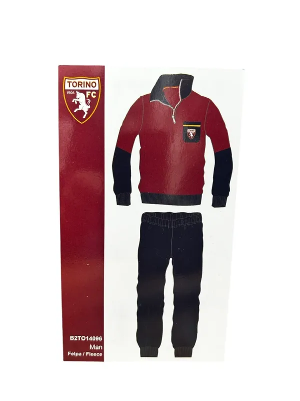 Acquista ora TUTA UOMO FELPA MEZZA ZIP MANICA LUNGA SICEM TORINO FC B2TO14096 su nonsolointimo1994.com