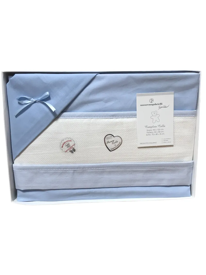 Vendita COMPLETO LENZUOLA CARROZZINO COTONE NEONATO UNISEX BATUFFOLINI