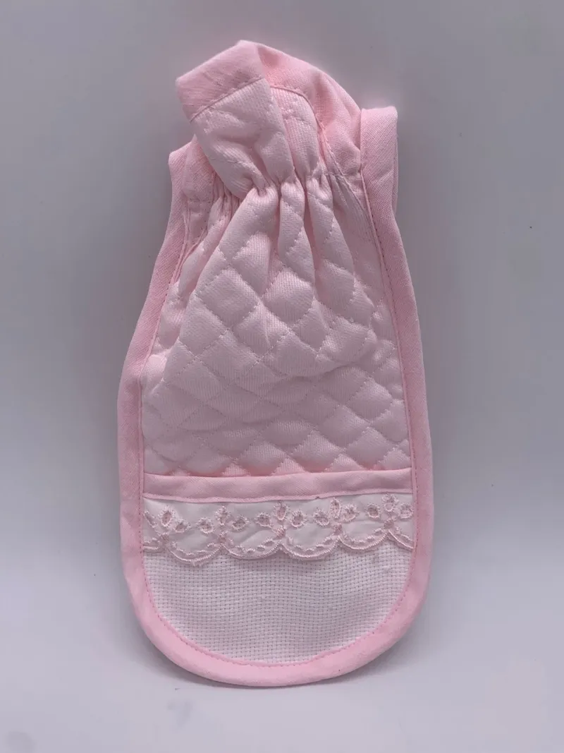 PERSONALIZZAZIONE PORTA BIBERON COTONE TELA AIDA TENERI BEBE' art.9