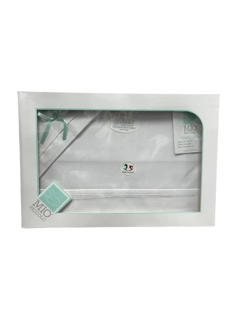 Vendita COMPLETO LENZUOLA CARROZZINO COTONE NEONATO UNISEX BATUFFOLINI