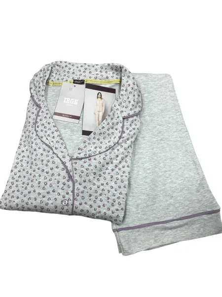 PIGIAMA DONNA LUNGO CALDO COTONE APERTO AVANTI IRGE MII2138 2