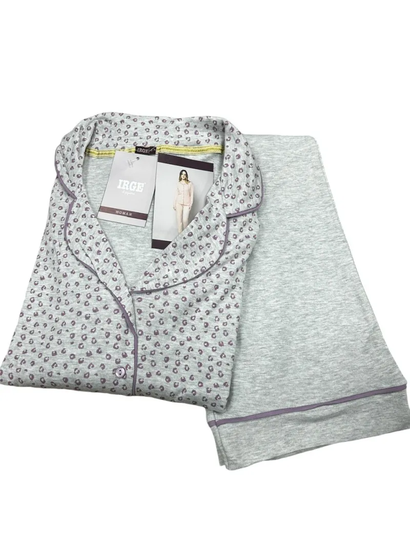 PIGIAMA DONNA LUNGO CALDO COTONE APERTO AVANTI IRGE MII2138
