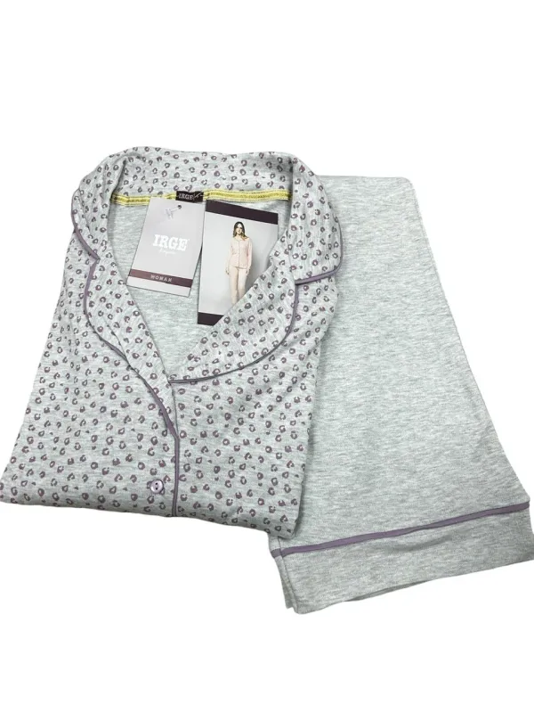 PIGIAMA DONNA LUNGO CALDO COTONE APERTO AVANTI IRGE MII2138