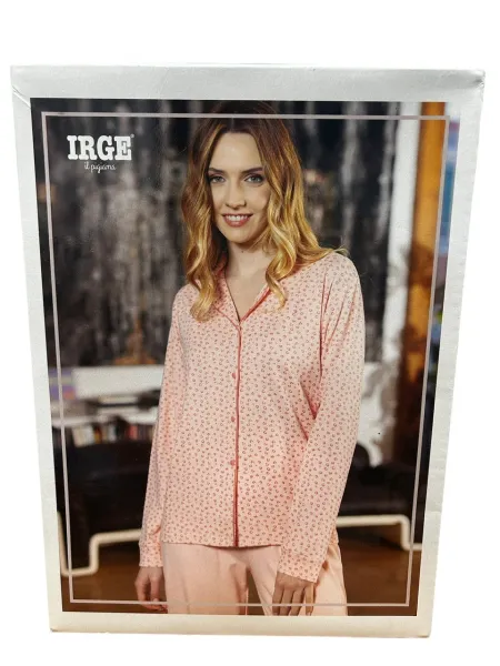 PIGIAMA DONNA LUNGO CALDO COTONE APERTO AVANTI IRGE MII2138