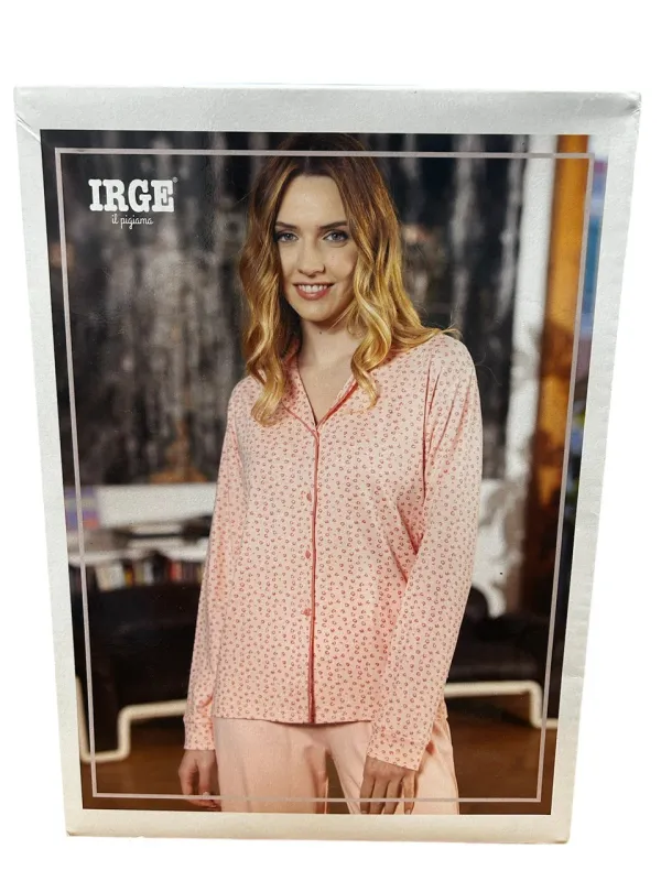PIGIAMA DONNA LUNGO CALDO COTONE APERTO AVANTI IRGE MII2138