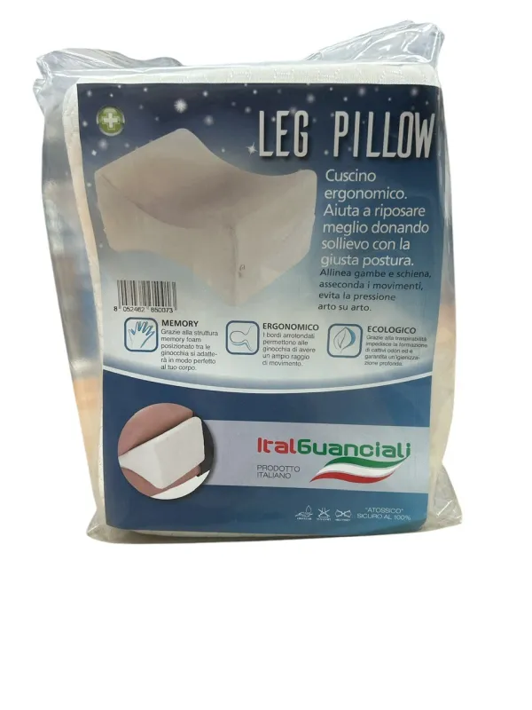 LEG PILLOW CUSCINO MEMORY ERGONOMICO ATOSSICO ECOLOGICO MADE IN ITALY ITALGUANCIAL by Irge