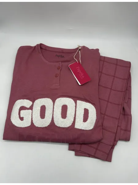 PIGIAMA DONNA LUNGO CALDO COTONE PAPRIKA & ZENZERO PP22 2
