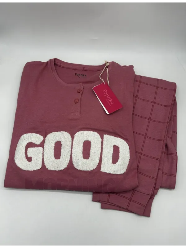 PIGIAMA DONNA LUNGO CALDO COTONE PAPRIKA & ZENZERO PP22