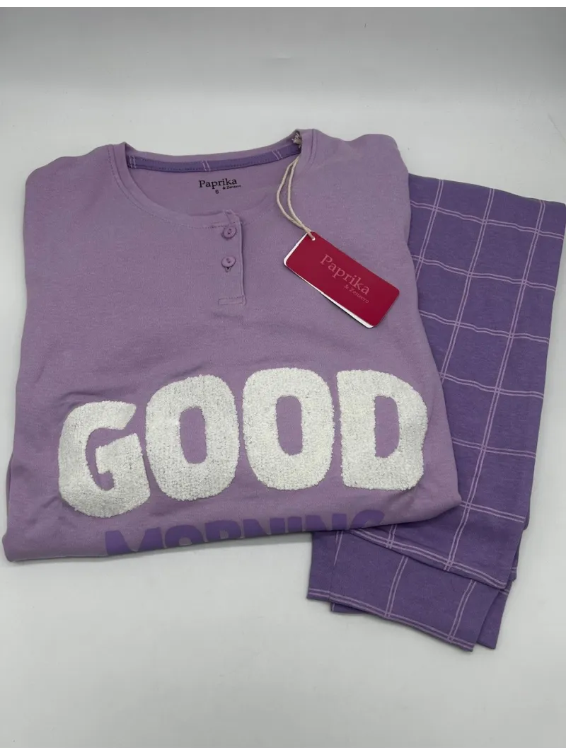 PIGIAMA DONNA LUNGO CALDO COTONE PAPRIKA & ZENZERO PP22