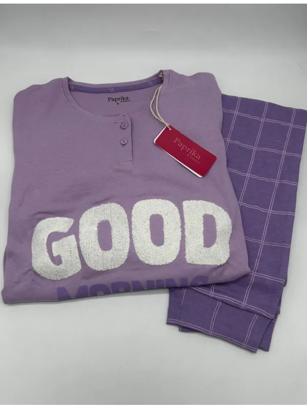 PIGIAMA DONNA LUNGO CALDO COTONE PAPRIKA & ZENZERO PP22
