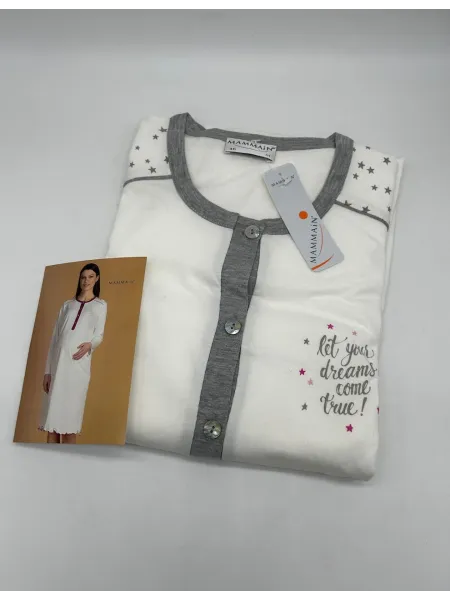 Vendita CAMICIA CLINICA DONNA APERTA DAVANTI MANICA LUNGA MAMINA 2