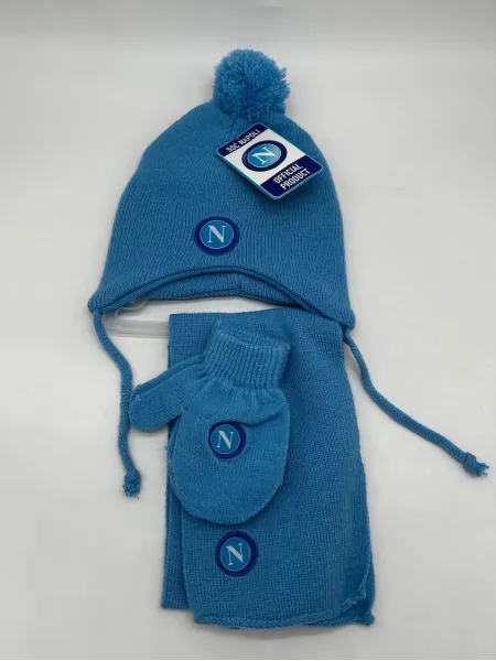 Acquista ora COMPLETO LANA CAPPELLO SCIARPA GUANTI NEONATO ZERO&CO. SSC NAPOLI 9026 su nonsolointimo1994.com