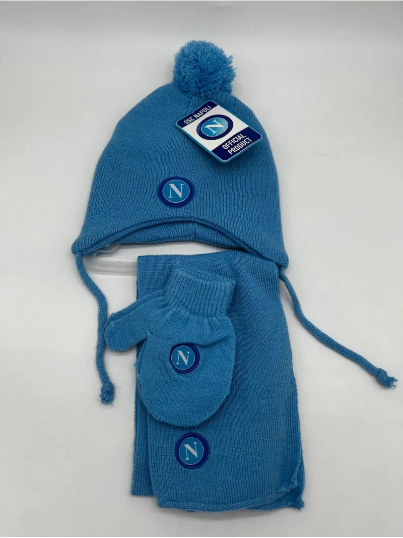 Acquista ora COMPLETO LANA CAPPELLO SCIARPA GUANTI NEONATO ZERO&CO. SSC NAPOLI 9026 su nonsolointimo1994.com