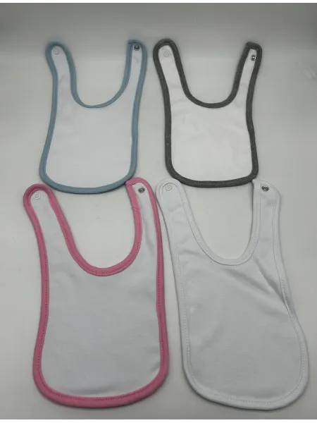 PERSONALIZZAZIONE BAVETTA COTONE TELA LISCIA PER RICAMO NANCY BABY