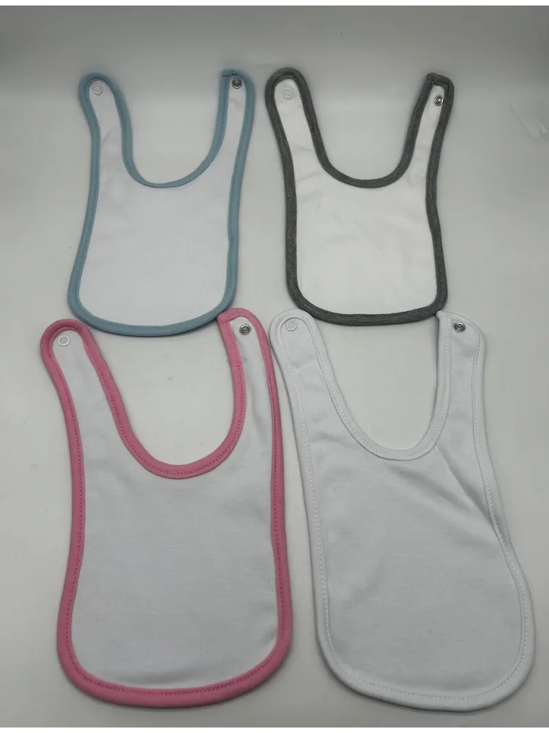 PERSONALIZZAZIONE BAVETTA COTONE TELA LISCIA PER RICAMO NANCY BABY