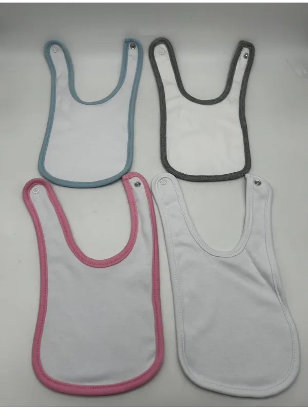 PERSONALIZZAZIONE BAVETTA COTONE TELA LISCIA PER RICAMO NANCY BABY