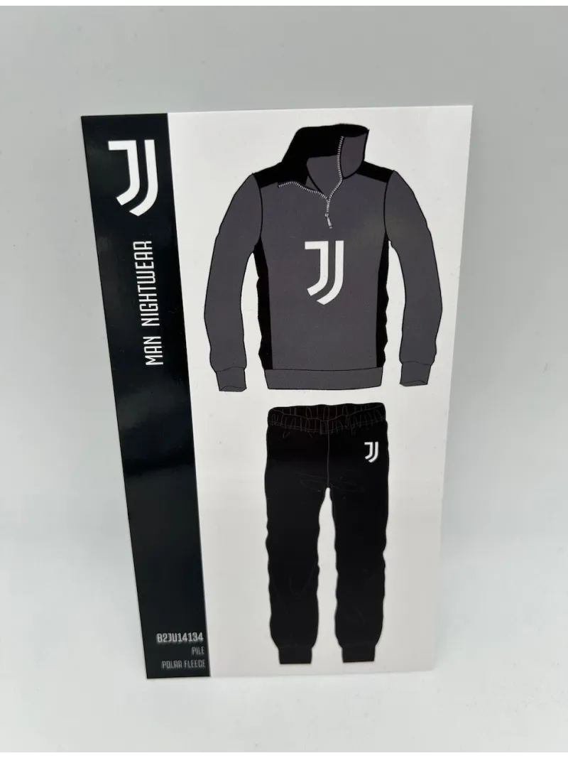 PIGIAMA TUTA RAGAZZO SOTTUOMO PILE MEZZA ZIP MANICA LUNGA SICEM FC JUVENTUS B2JU15134.021