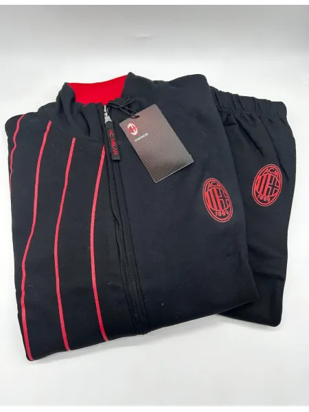 Acquista ora TUTA RAGAZZO SOTTUOMO FELPA FULL ZIP MANICA LUNGA SICEM AC MILAN B2MI15098 su nonsolointimo1994.com 2