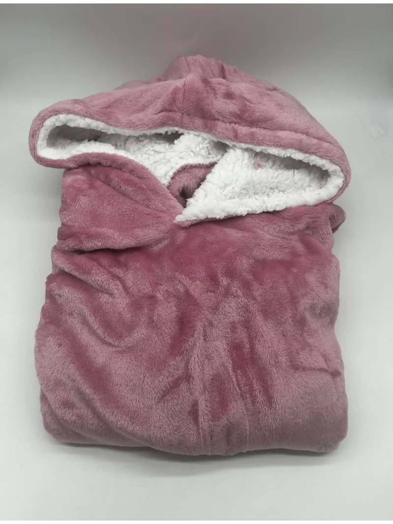 Acquista ora MANTELLA SCIALLE PLAID DONNA  CORAL CON CAPPUCCIO NAPOLI PAPALINA PLS124 su nonsolointimo1994.com