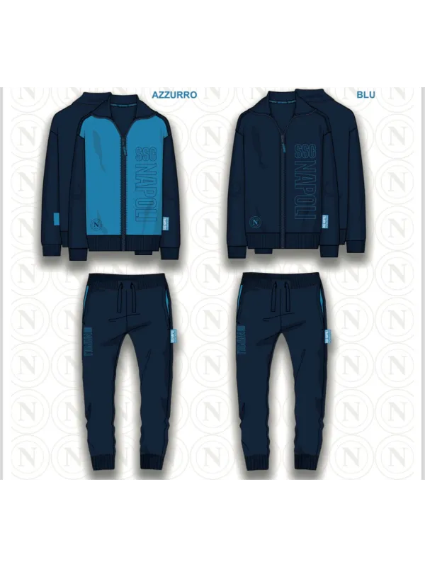 Acquista ora TUTA UOMO FELPA FULL ZIP COLLECTION 2025-2026 HERMET SSC NAPOLI PIGNF101160 su nonsolointimo1994.com