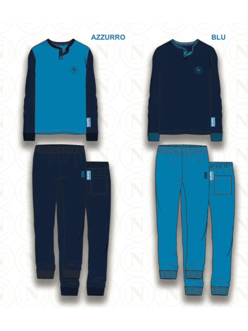 Acquista ora PIGIAMA RAGAZZO SOTTUOMO CALDO COTONE COLLECTION 2025-2026 HERMET SSC NAPOLI PIGNT201170 su nonsolointimo1994.com