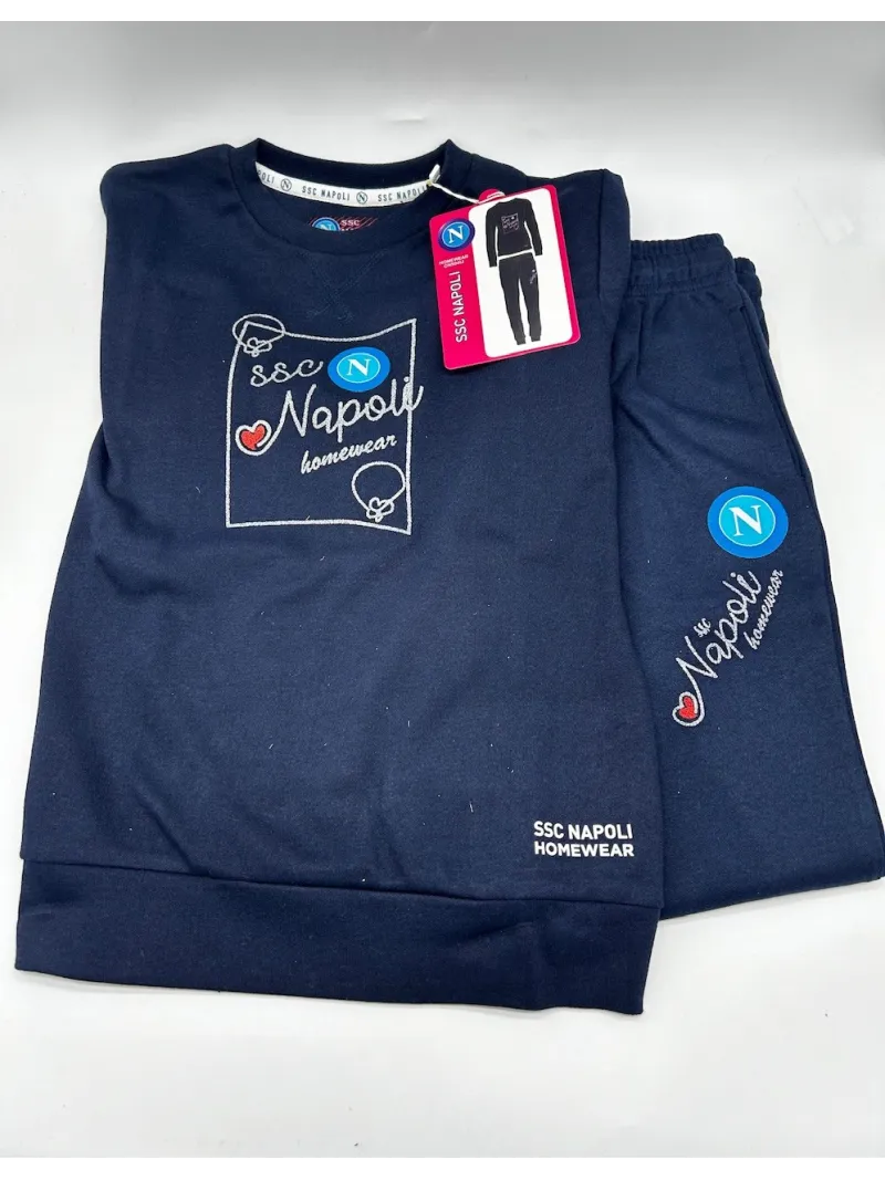 Acquista ora TUTA PIGIAMA RAGAZZA SOTTODONNA CALDO COTONE ZERO&CO. SSC NAPOLI CN504IJ su nonsolointimo1994.com