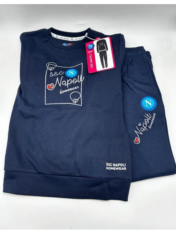 Acquista ora TUTA PIGIAMA RAGAZZA SOTTODONNA CALDO COTONE ZERO&CO. SSC NAPOLI CN504IJ su nonsolointimo1994.com