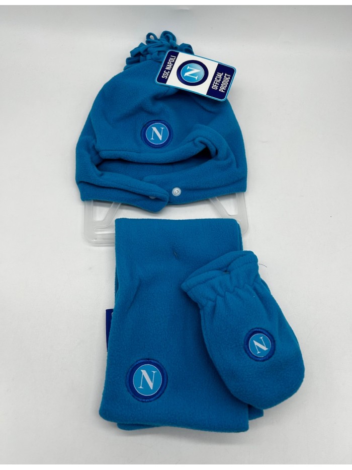 Acquista ora COMPLETO MICROPILE CAPPELLO SCIARPA GUANTI NEONATO ZERO&CO SSC NAPOLI 90567 su nonsolointimo1994.com