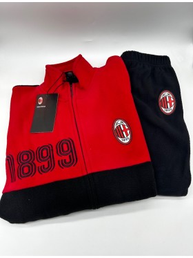 PIGIAMA TUTA UOMO PILE MEZZA ZIP E FULL ZIP COLLECTION 2024-2025 HERMET AC MILAN PIGMP101030