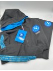 TUTA UOMO FELPA FULL ZIP CON CAPPUCCIO MANICA LUNGA ZERO&CO. SSC NAPOLI CNF601A