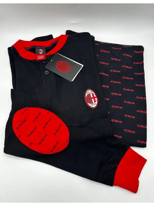 Acquista ora PIGIAMA UOMO CALDO COTONE COLLECTION 2025-2026 HERMET AC MILAN PIGMT101095 su nonsolointimo1994.com