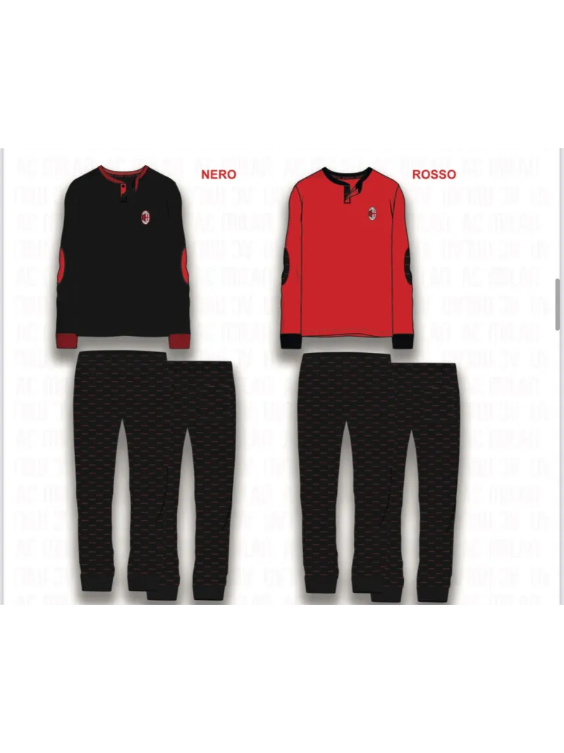Acquista ora PIGIAMA UOMO CALDO COTONE COLLECTION 2025-2026 HERMET AC MILAN PIGMT101095 su nonsolointimo1994.com