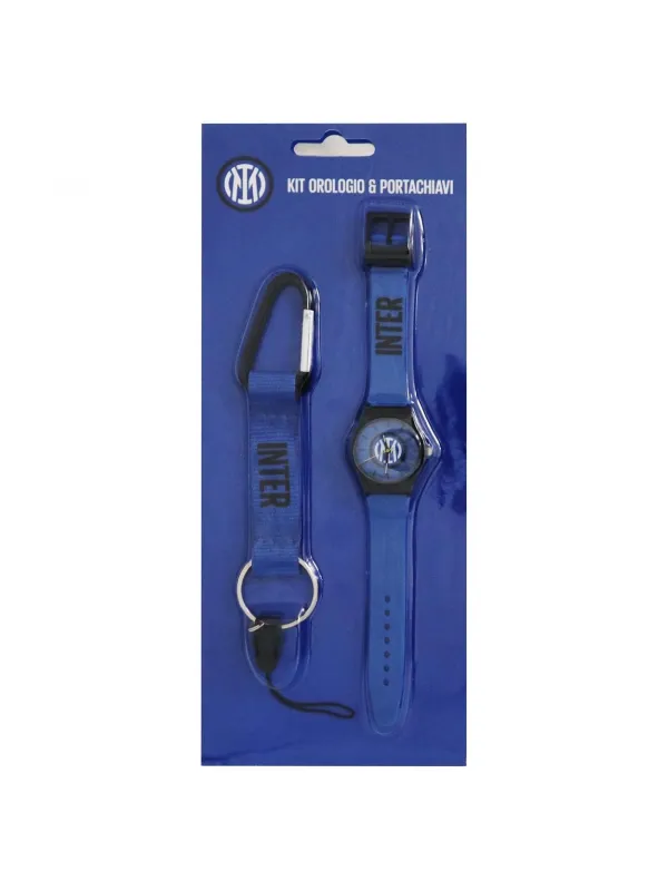 KIT OROLOGIO E PORTACHIAVI GIEMME FC INTER OFFICIAL IN1306