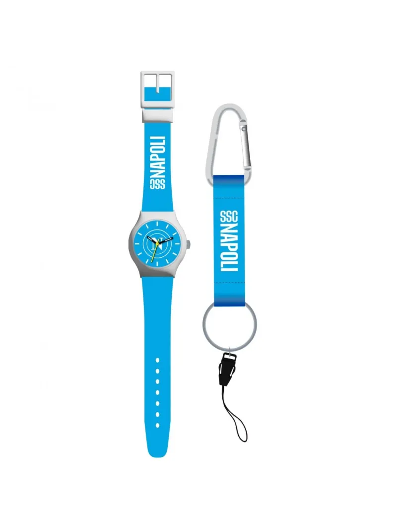 Acquista ora KIT OROLOGIO E PORTACHIAVI GIEMME SSC NAPOLI OFFICIAL NA1700 su nonsolointimo1994.com