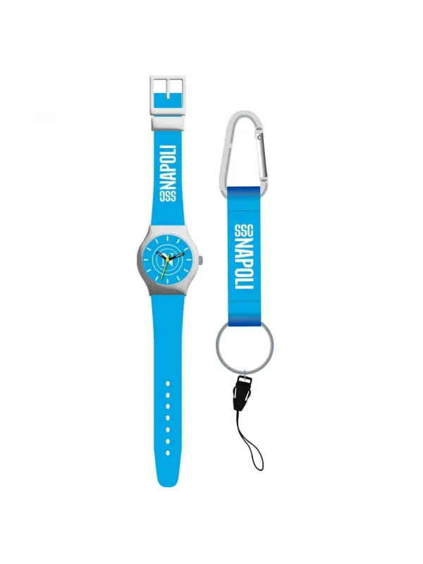 Acquista ora KIT OROLOGIO E PORTACHIAVI GIEMME SSC NAPOLI OFFICIAL NA1700 su nonsolointimo1994.com