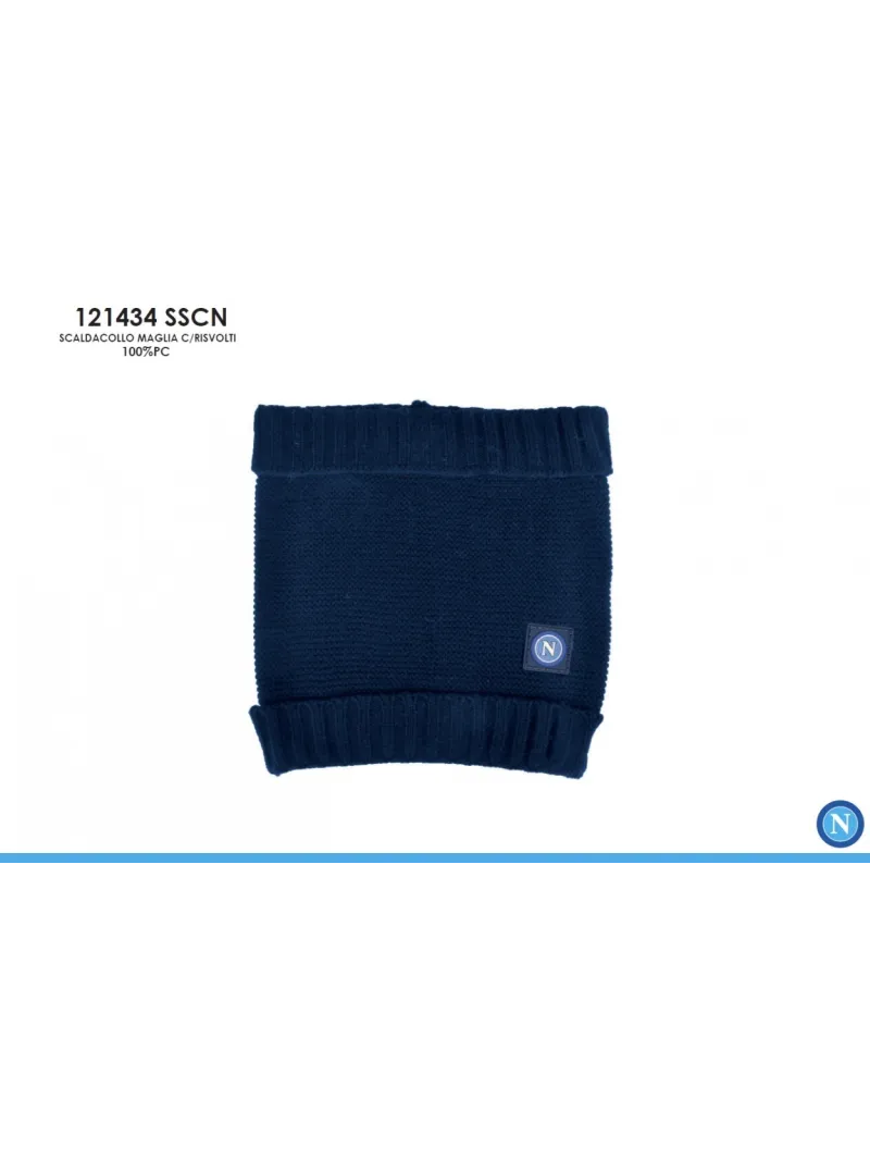 SCALDACOLLO UOMO LANA A MAGLIA CON RISVOLTI ENZO CASTELLANO SSC NAPOLI 121434