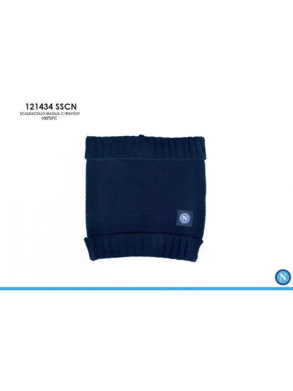 SCALDACOLLO UOMO LANA A MAGLIA CON RISVOLTI ENZO CASTELLANO SSC NAPOLI 121434
