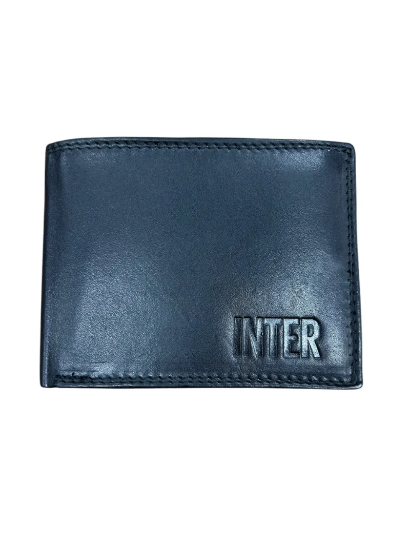 PORTAFOGLIO PORTACARTE UOMO VERA PELLE ENZO CASTELLANO FC INTER 153040