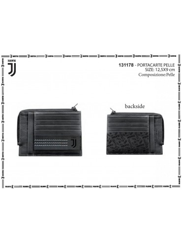 PORTAMONETE PORTACARTE UOMO VERA PELLE ENZO CASTELLANO FC JUVENTUS 131178