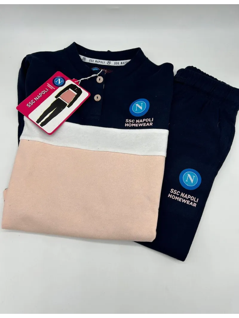 PIGIAMA RAGAZZA SOTTODONNA CALDO COTONE ZERO&CO. SSC NAPOLI CN503IJ