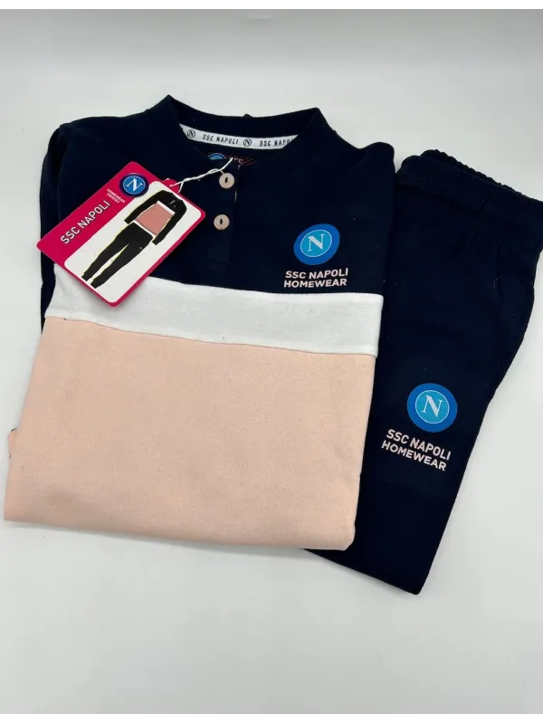 PIGIAMA RAGAZZA SOTTODONNA CALDO COTONE ZERO&CO. SSC NAPOLI CN503IJ