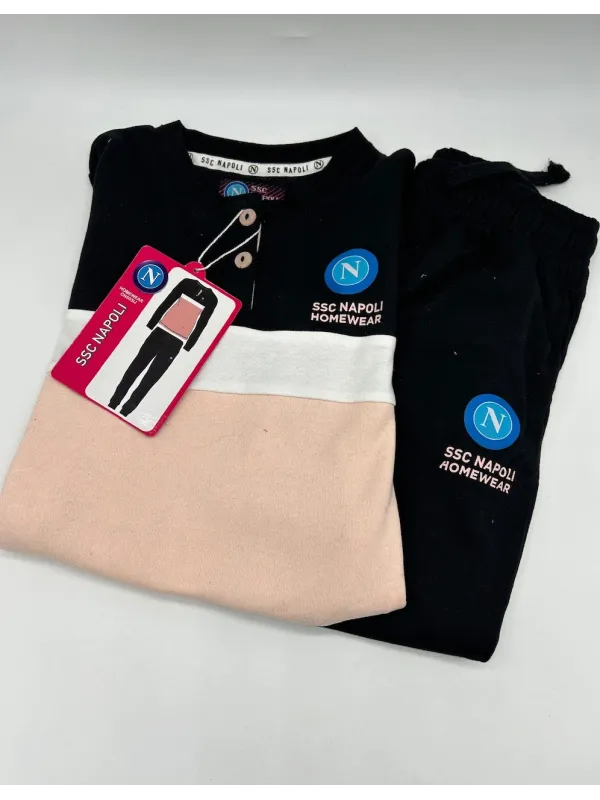 PIGIAMA RAGAZZA SOTTODONNA CALDO COTONE ZERO&CO. SSC NAPOLI CN503IJ