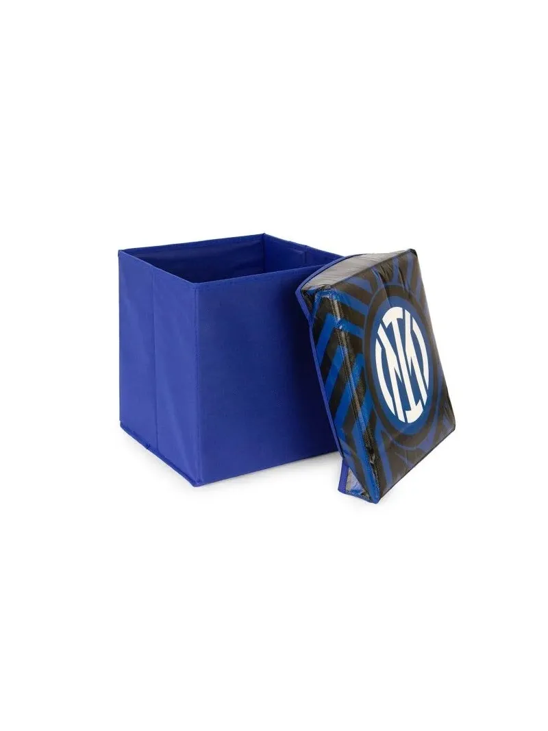 POUF CONTENITORE ECOPELLE 31x31x33cm official HERMET FC INTER