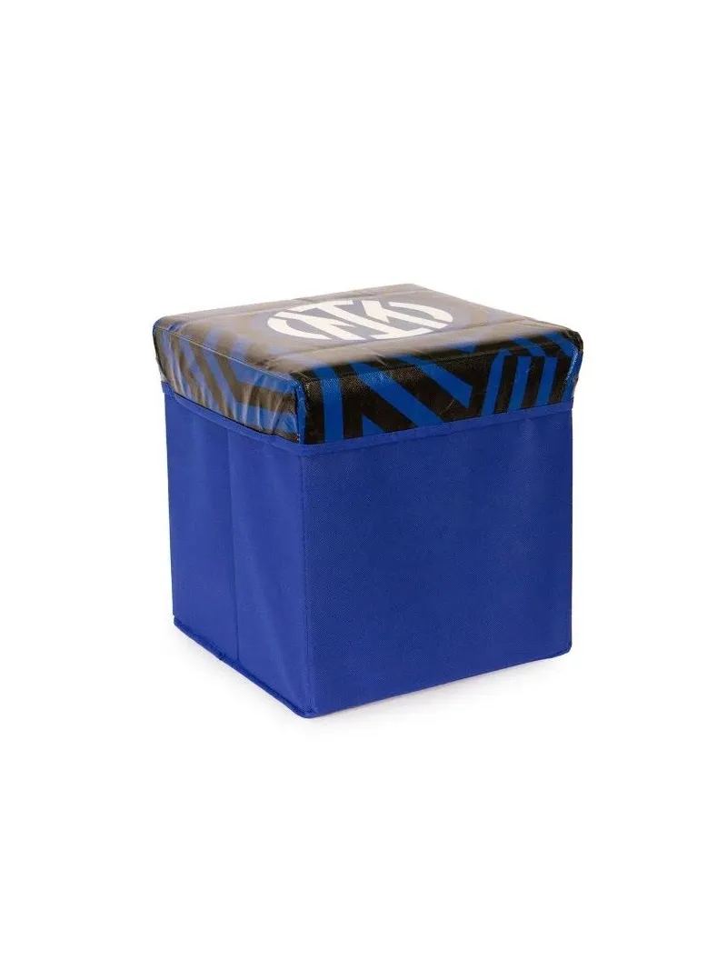 POUF CONTENITORE ECOPELLE 31x31x33cm official HERMET FC INTER